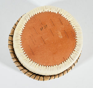 Vintage Anishinaabe Quill Box by Lorraine Besito