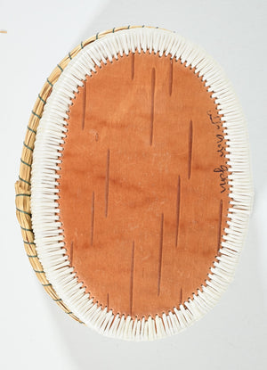Vintage Anishinaabe Quill Box with Mandala by Sharon John