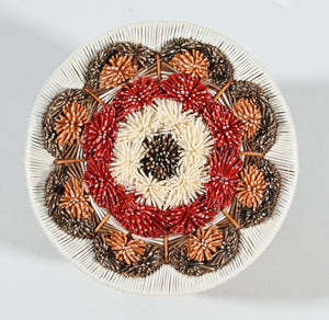 Vintage Anishinaabe Quill Box with Tufted Floral design by Lorraine Besito
