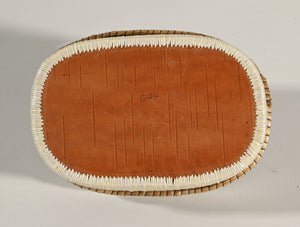 Vintage Anishinaabe Quill Box with "Micmac" Geometric by Cheryl Besito