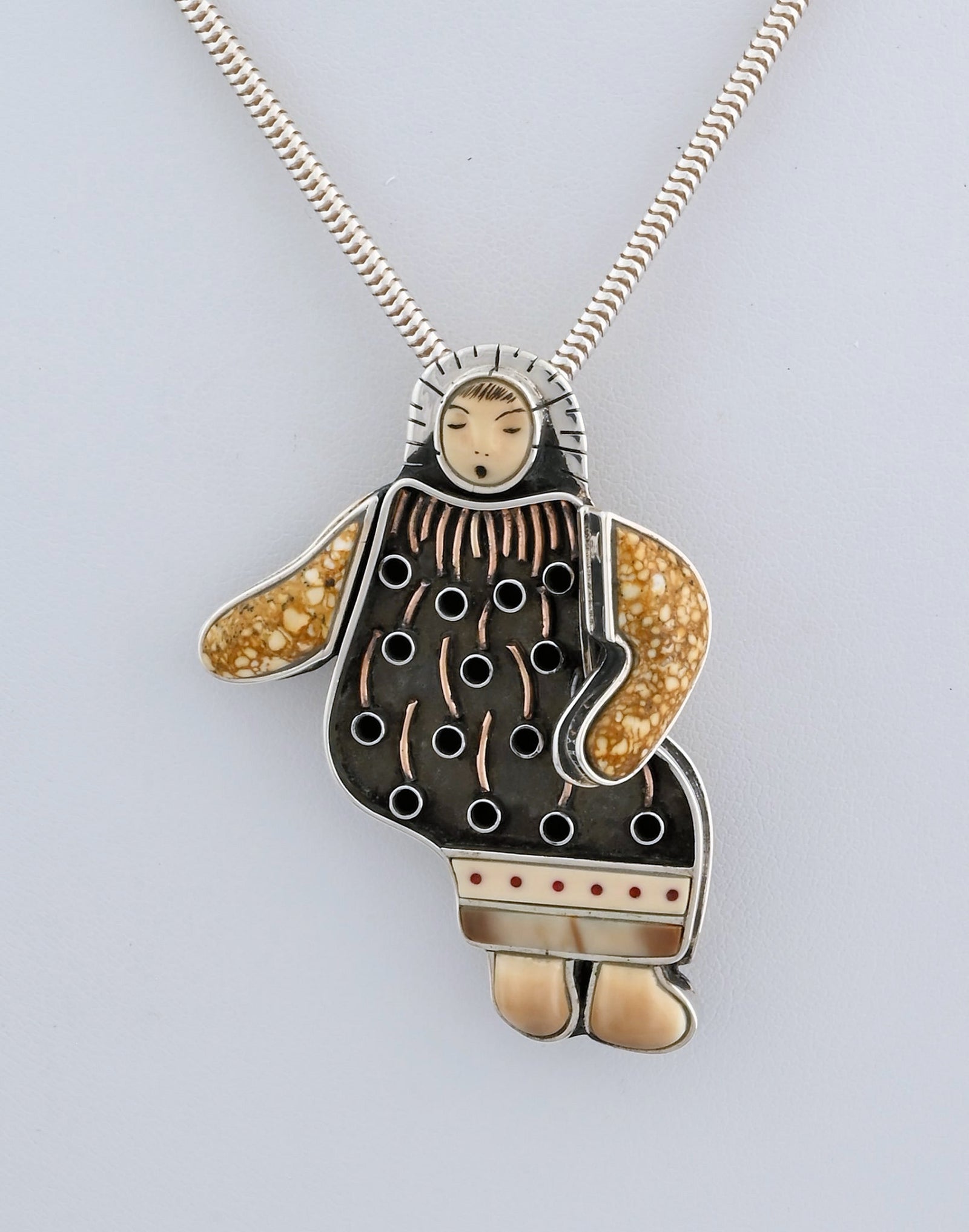 King Island Dancer III Pin/Pendant by Denise and Samuel Wallace