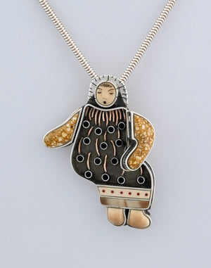 King Island Dancer III Pin/Pendant by Denise and Samuel Wallace