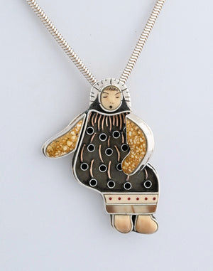 King Island Dancer III Pin/Pendant by Denise and Samuel Wallace