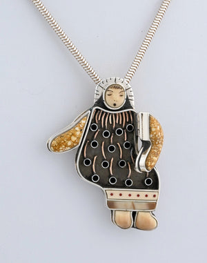 King Island Dancer III Pin/Pendant by Denise and Samuel Wallace