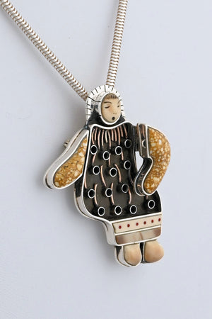 King Island Dancer III Pin/Pendant by Denise and Samuel Wallace