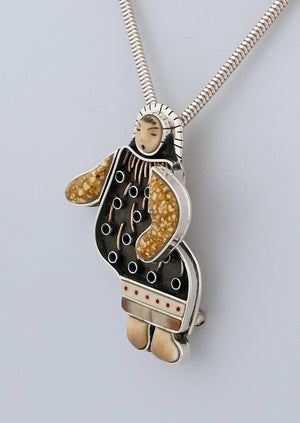 King Island Dancer III Pin/Pendant by Denise and Samuel Wallace