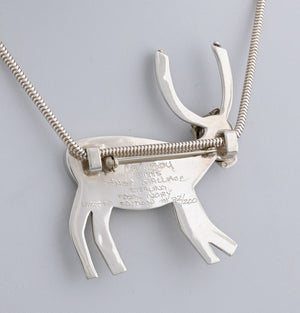 Caribou Pin/Pendant with Sugilite by Denise Wallace