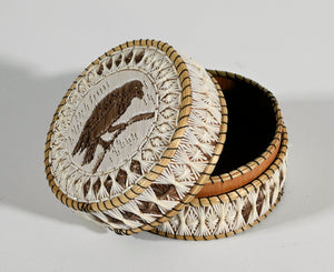 Vintage Anishinaabe Quill Box by Delia Beboning
