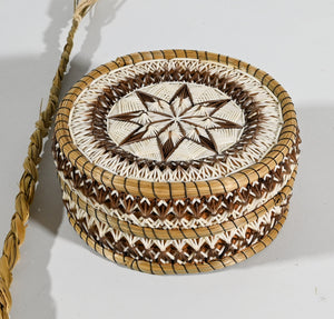 Vintage Anishinaabe Quill Box by Annie Pangowish