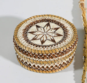 Vintage Anishinaabe Quill Box by Annie Pangowish