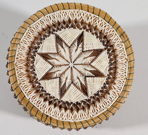 Vintage Anishinaabe Quill Box by Annie Pangowish