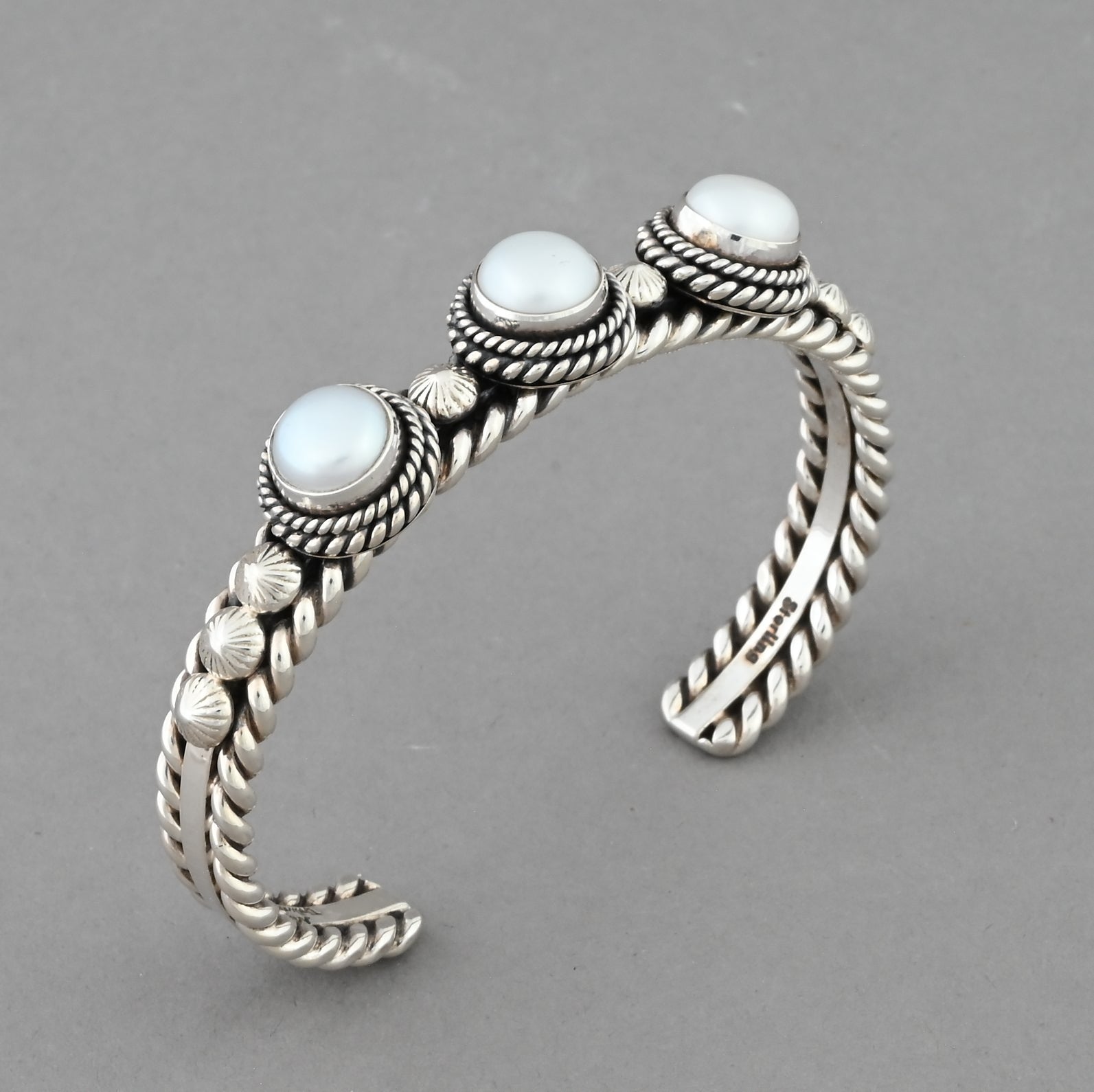 Bracelet with Fresh Water Pearls by Artie Yellowhorse