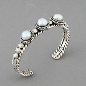 Bracelet with Fresh Water Pearls by Artie Yellowhorse