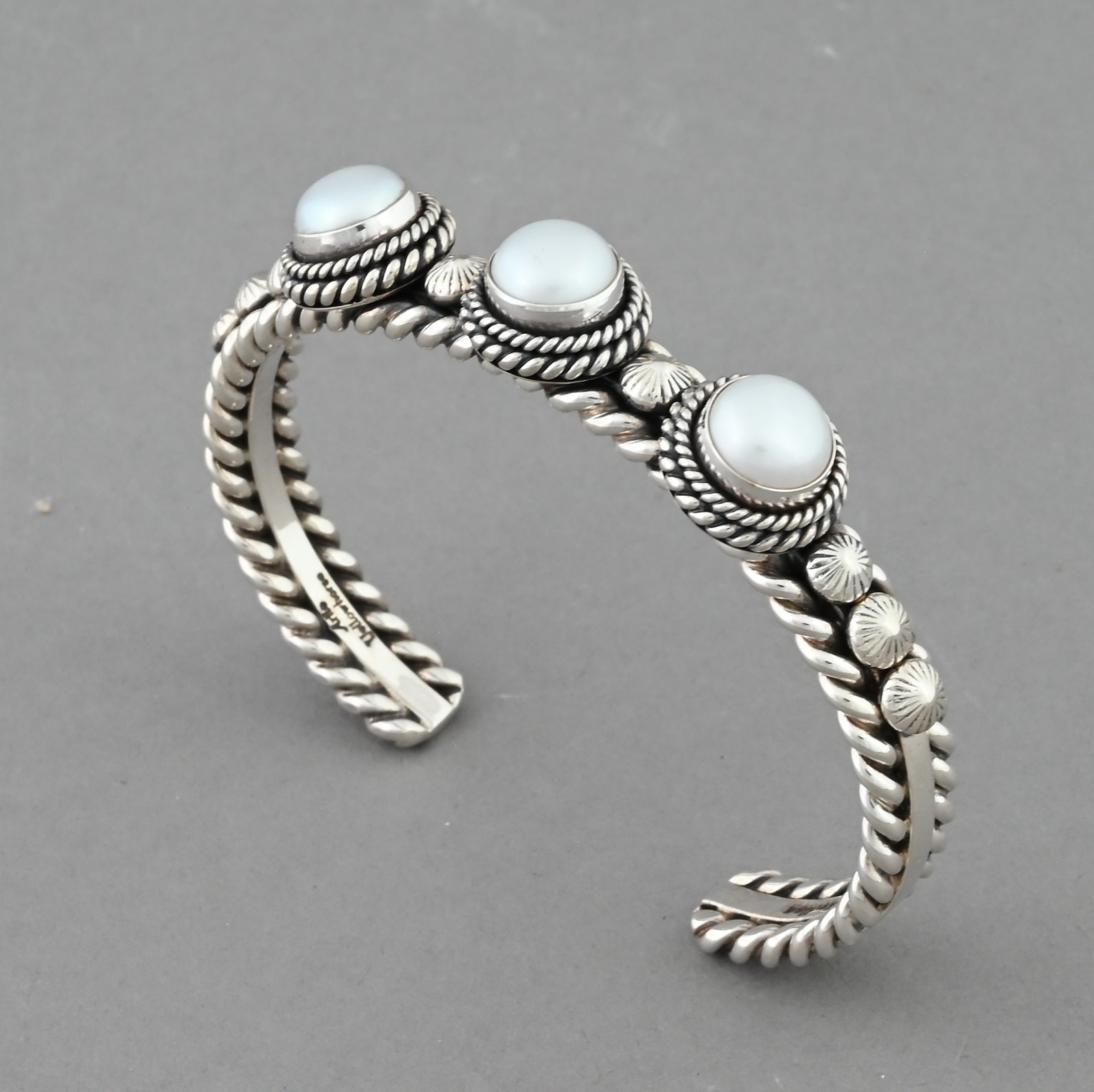 Bracelet with Fresh Water Pearls by Artie Yellowhorse