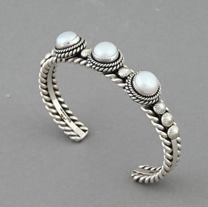 Bracelet with Fresh Water Pearls by Artie Yellowhorse