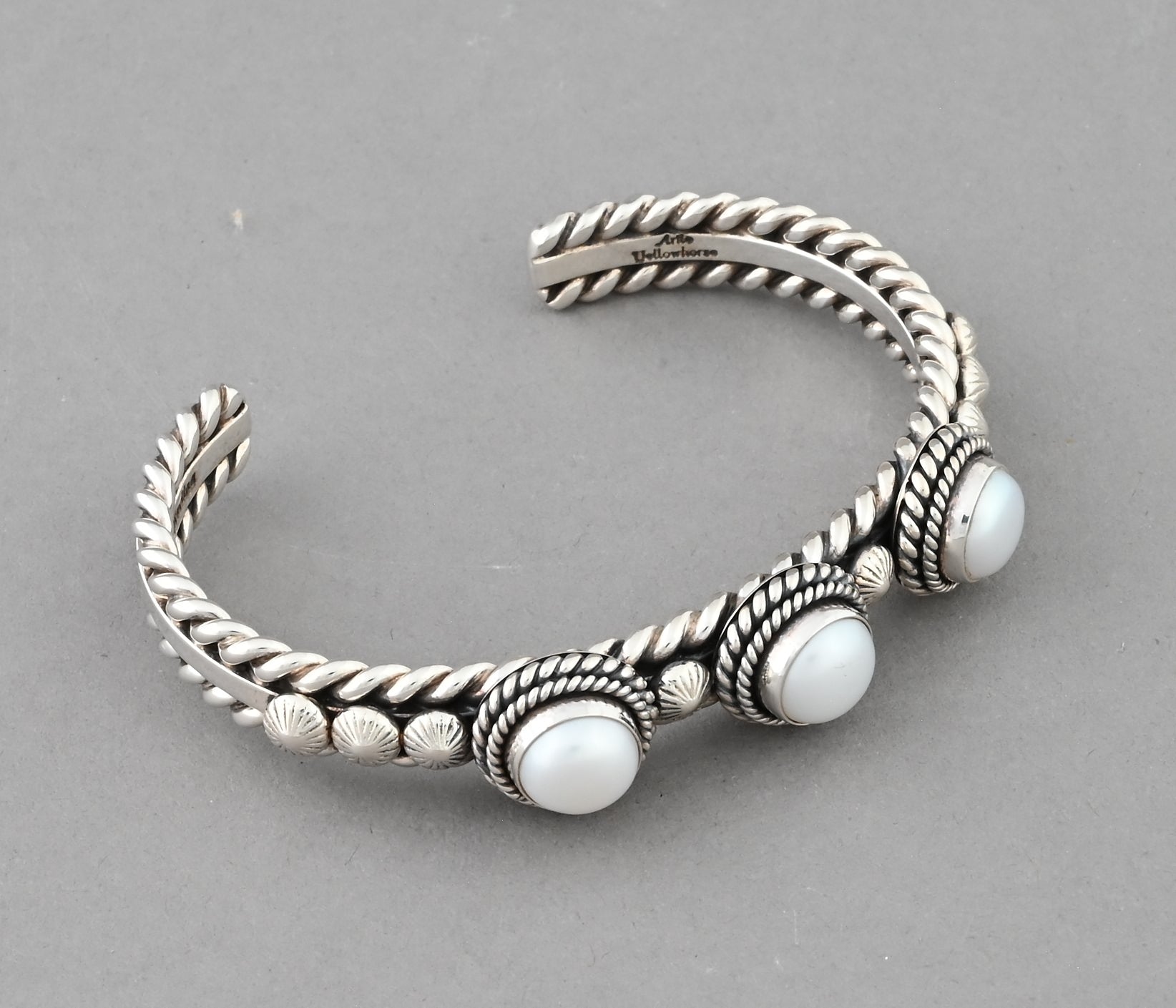 Bracelet with Fresh Water Pearls by Artie Yellowhorse