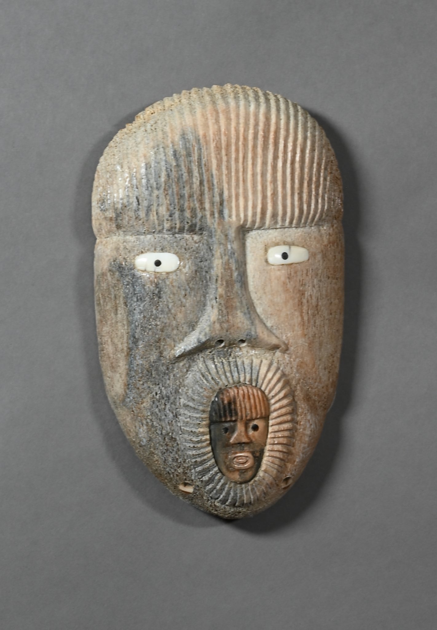 Mask with Small Face by Harry Ningeulook (Inupiaq)