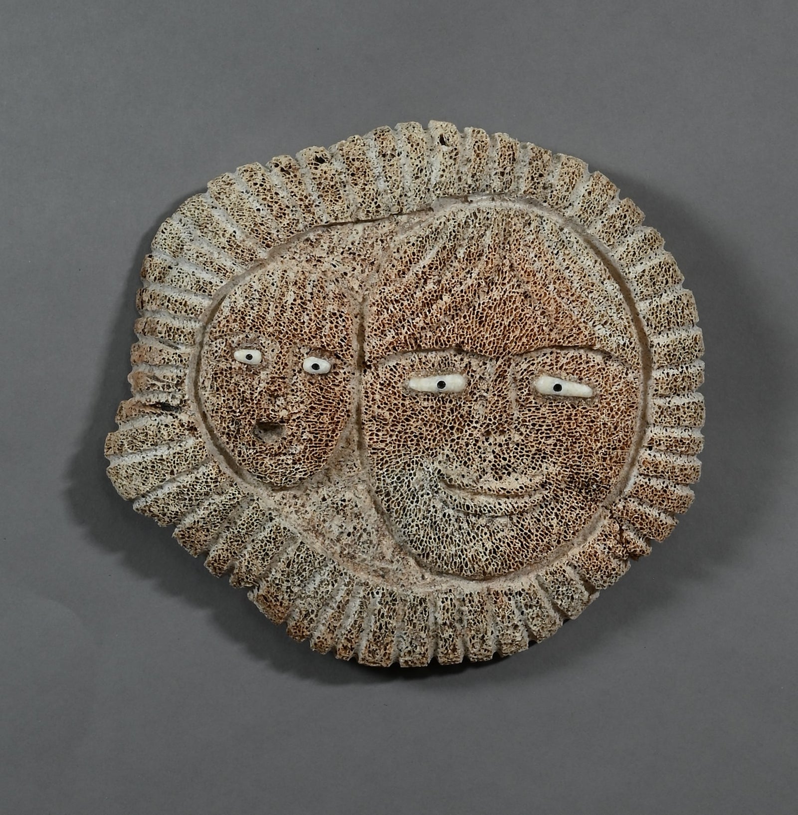 Mask with Mother and Child by Glenn Sockpick (Inupiaq)