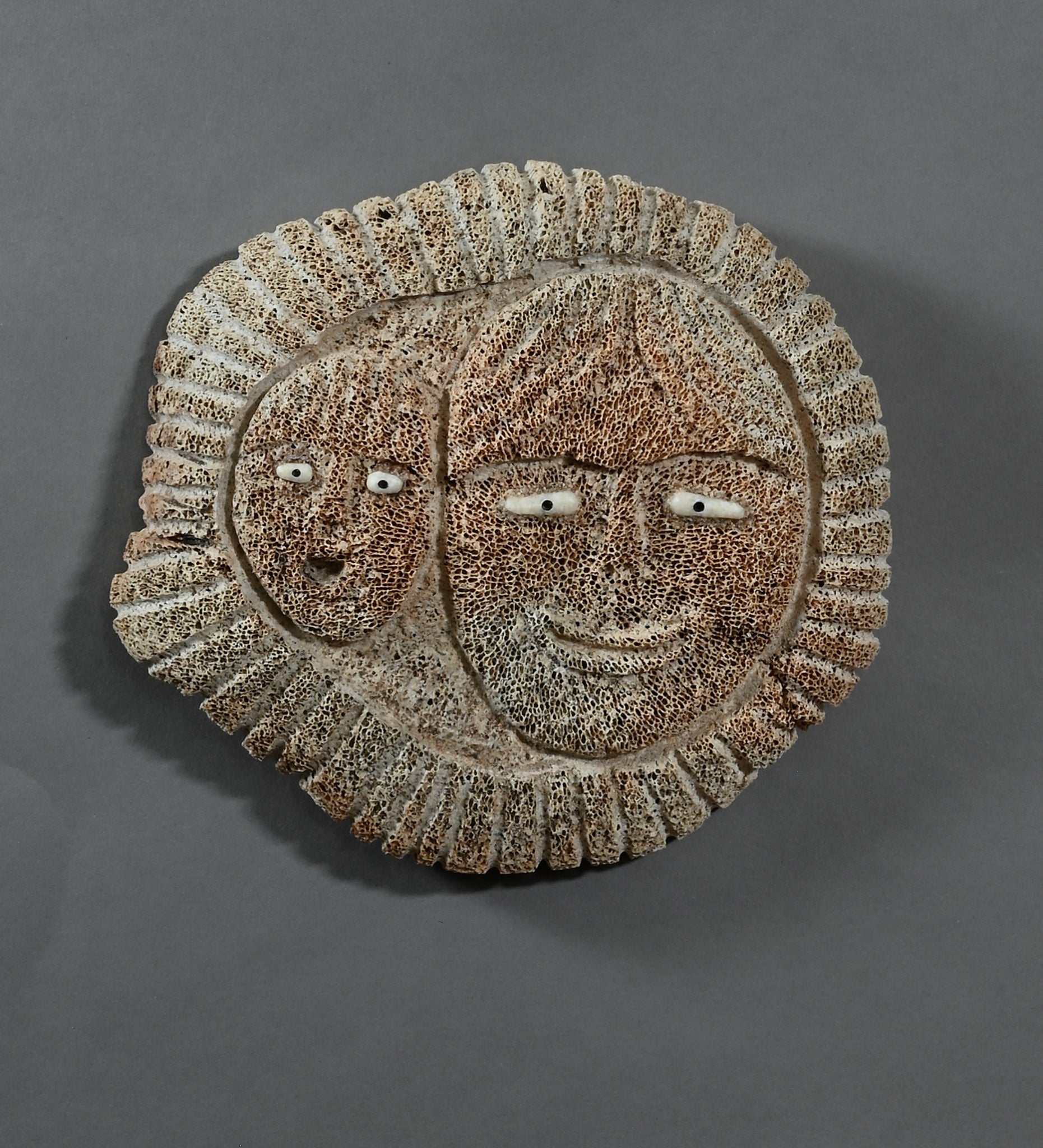 Mask with Mother and Child by Glenn Sockpick (Inupiaq)