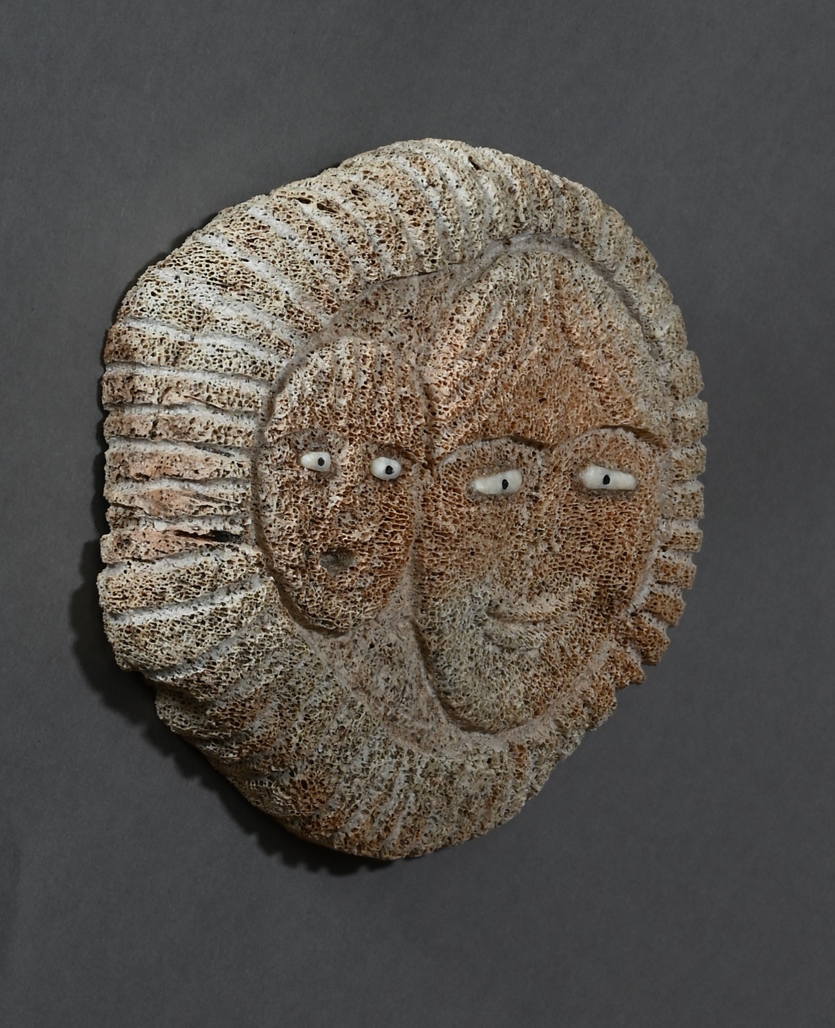 Mask with Mother and Child by Glenn Sockpick (Inupiaq)