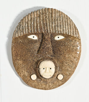 Whalebone Mask with Inua by Wilbur Kuzuguk