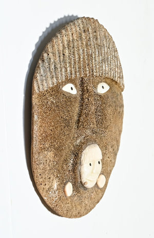 Whalebone Mask with Inua by Wilbur Kuzuguk