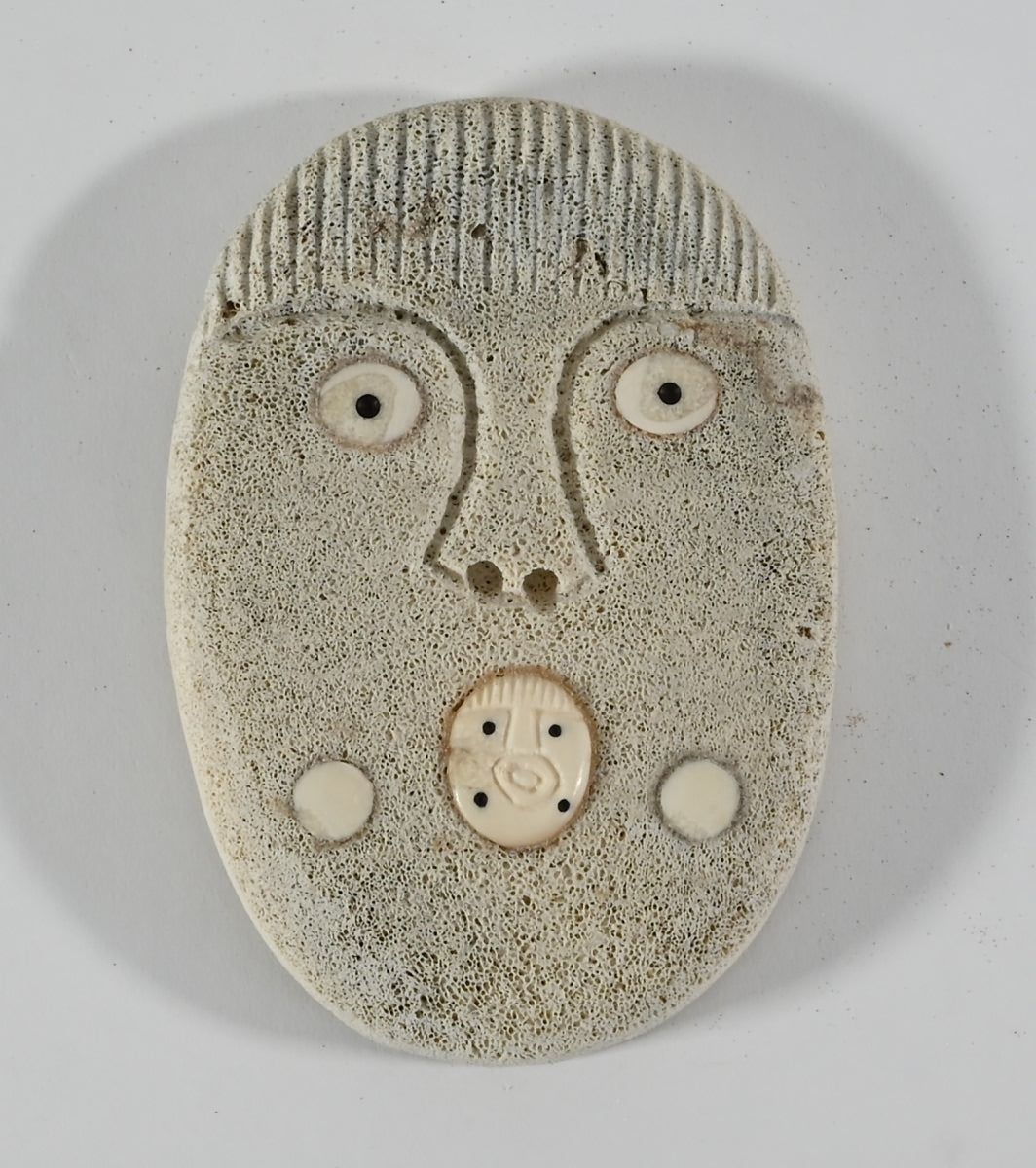 Whalebone Mask with Inua by Thomas Sockpick