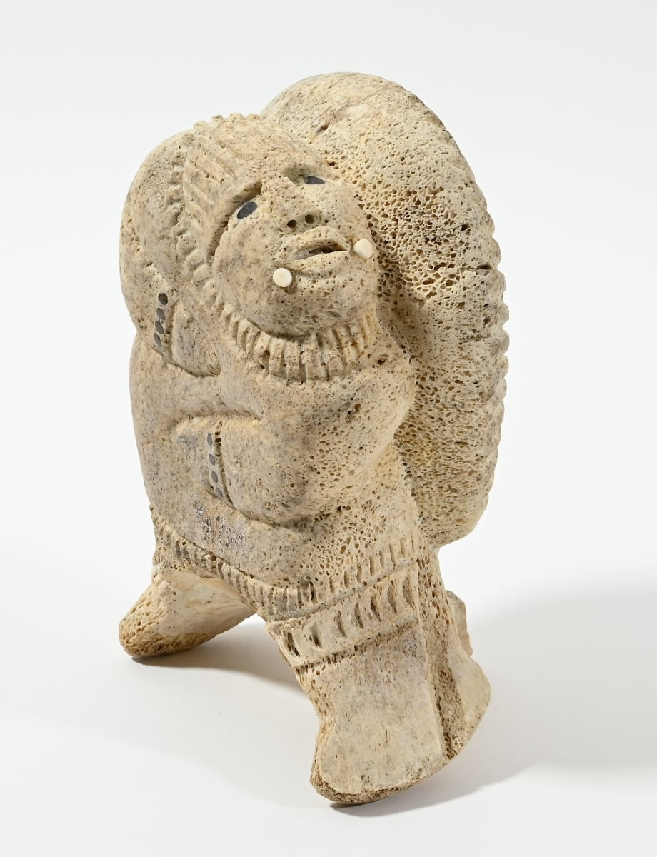 Dancer with Mask Double Sculpture from Shishmaref, AK
