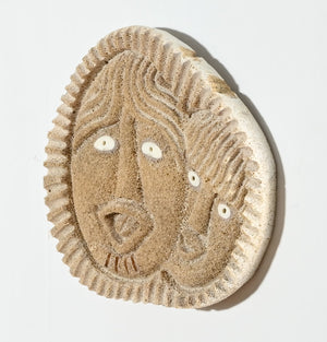 Whalebone Mask with Mother and Child by John Weyiouanna
