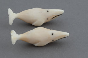 Whale Toggles or Buttons, Vintage Alaskan