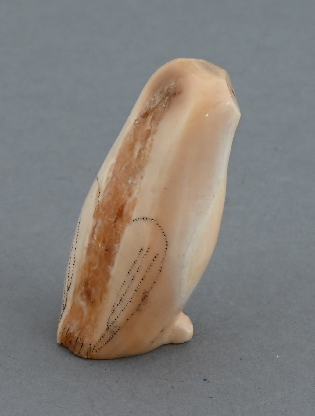 Owl from Fossil Walrus Tusk (Alaska)