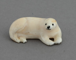 Reclining Polar Bear - Tiny!