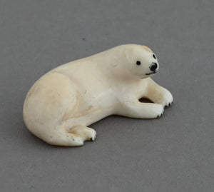 Reclining Polar Bear - Tiny!