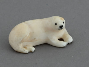 Reclining Polar Bear - Tiny!