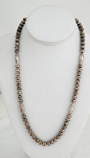 Necklace with Vintage Sterling Beads