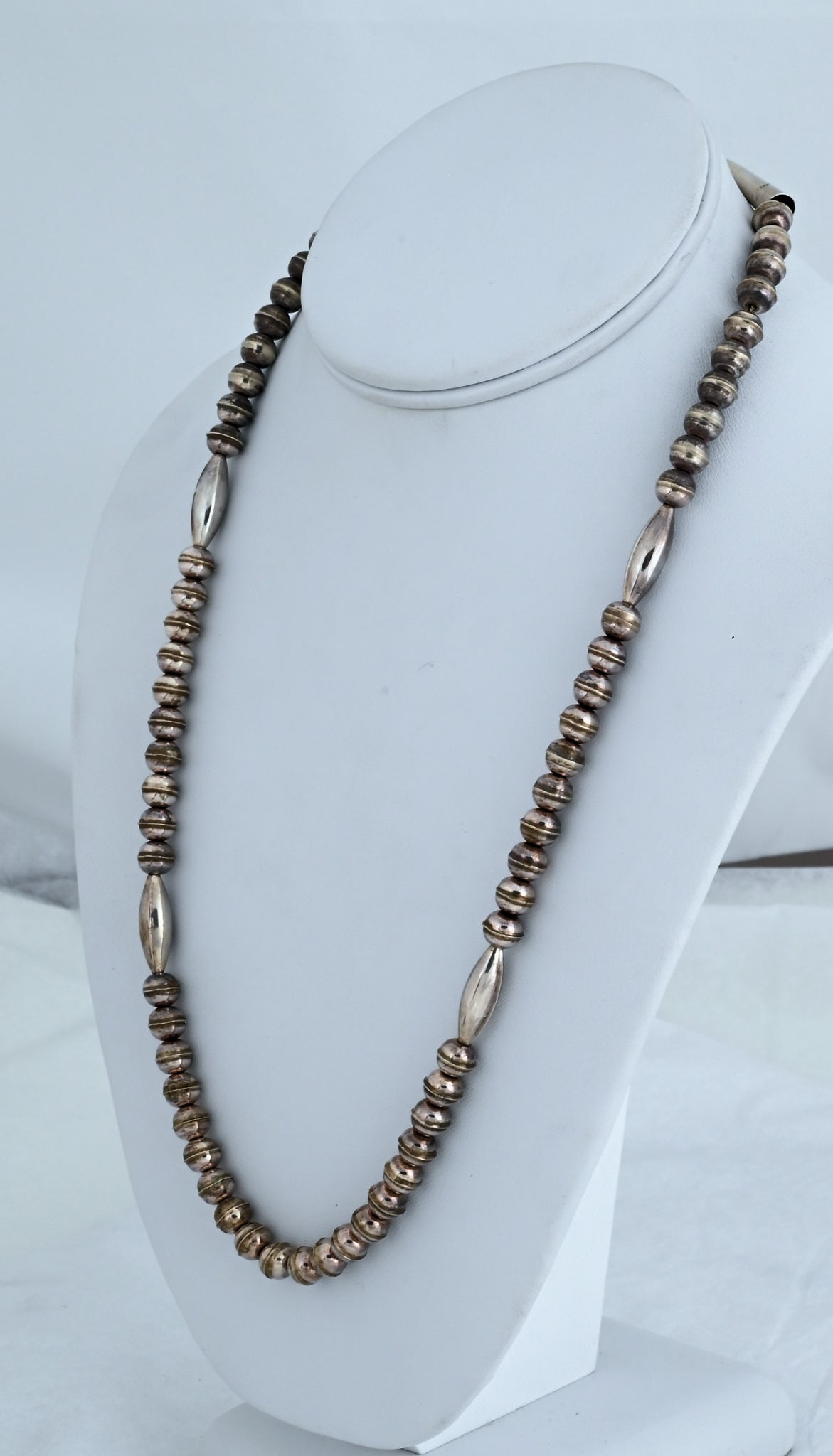 Necklace with Vintage Sterling Beads