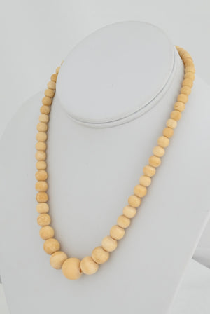 Necklace with Fossilized Walrus Ivory Beads