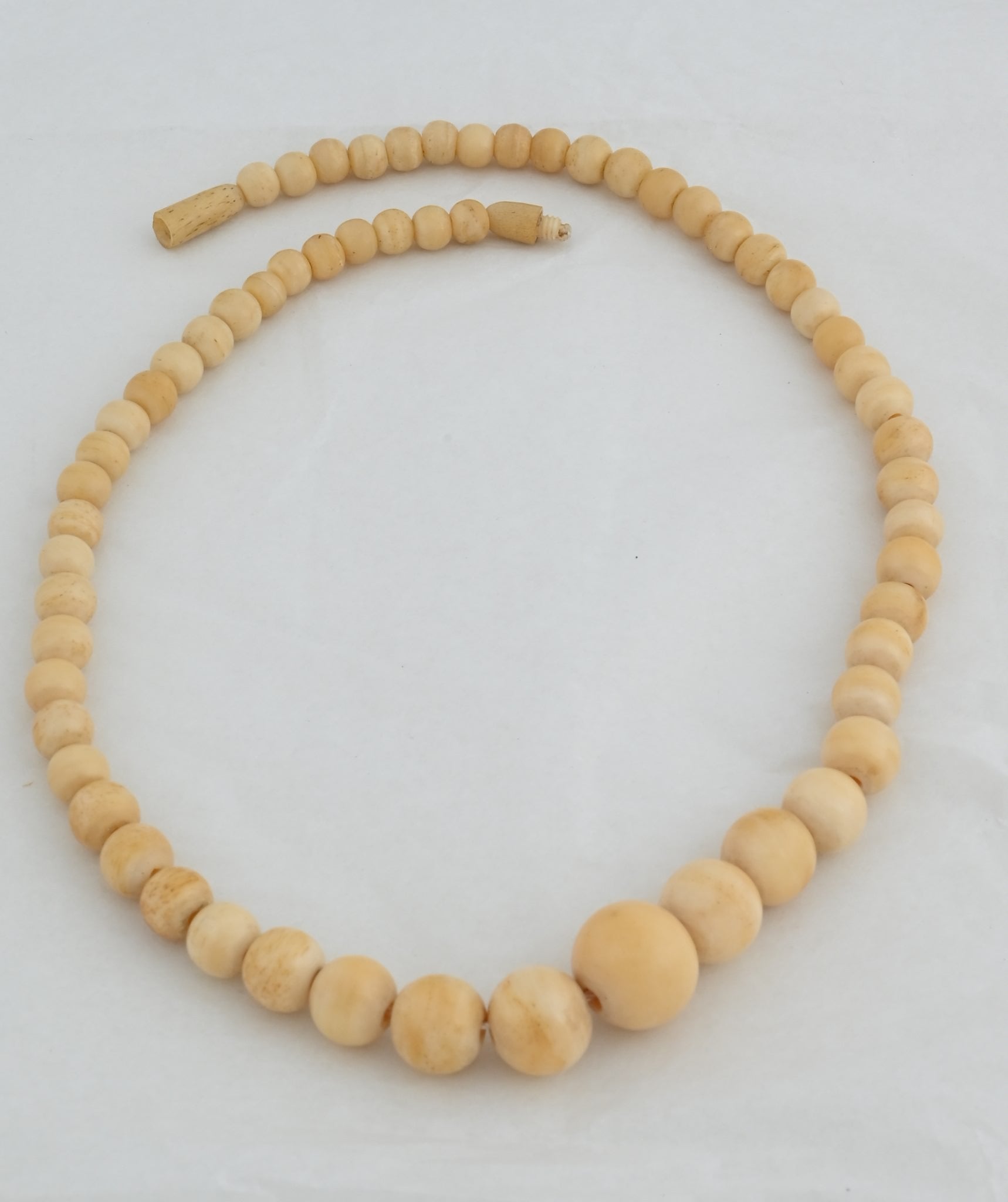 Necklace with Fossilized Walrus Ivory Beads