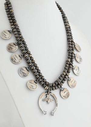 Squashblossom Necklace with "Standing Liberty" Quarters (Vintage)