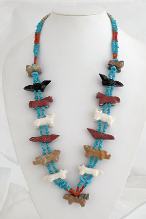 Necklace with Fetishes by Hayes Leekya