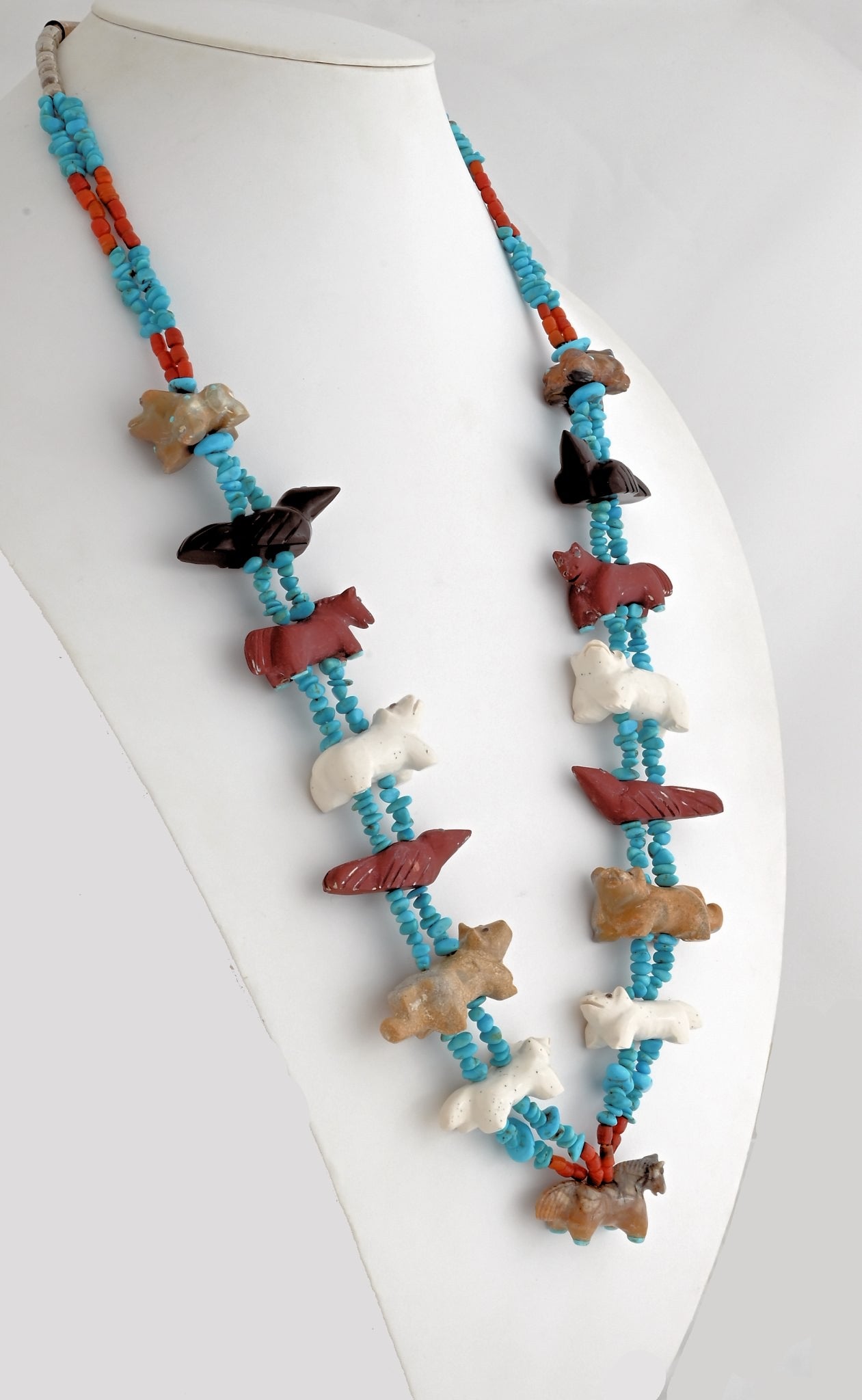 Necklace with Fetishes by Hayes Leekya