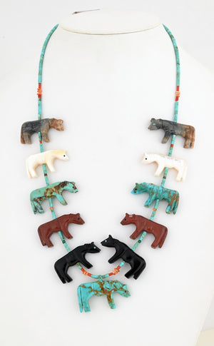 Fetish Necklace with Horses by Ellen Quandelacy (1924-2002)