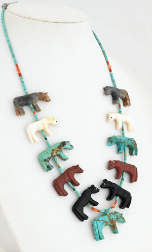 Fetish Necklace with Horses by Ellen Quandelacy (1924-2002)