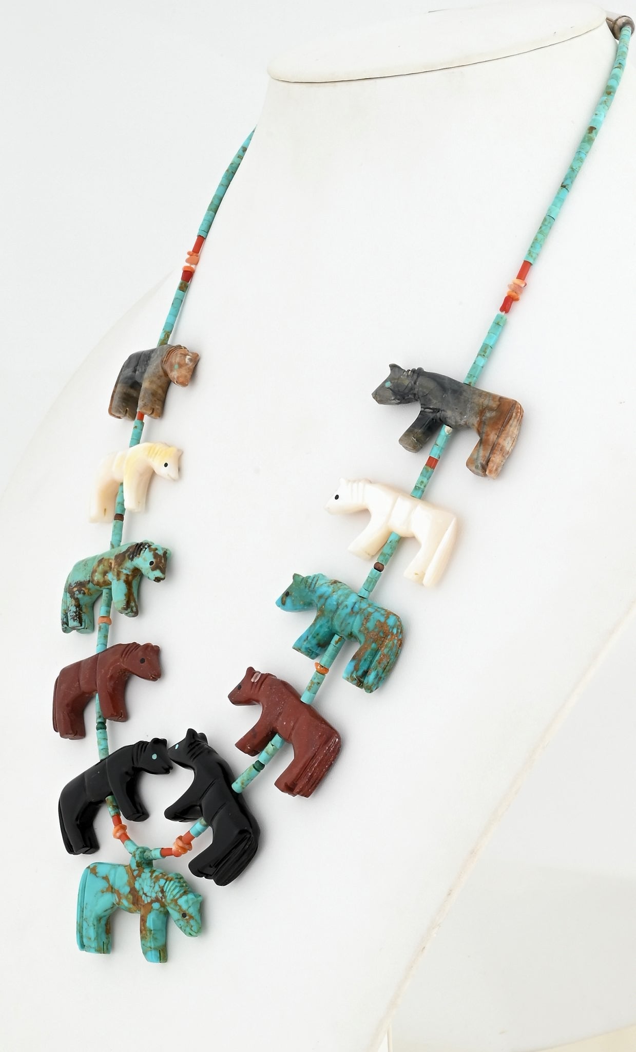 Fetish Necklace with Horses by Ellen Quandelacy (1924-2002)