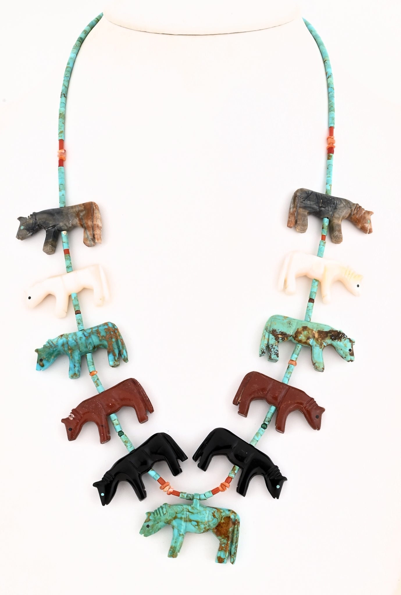 Fetish Necklace with Horses by Ellen Quandelacy (1924-2002)