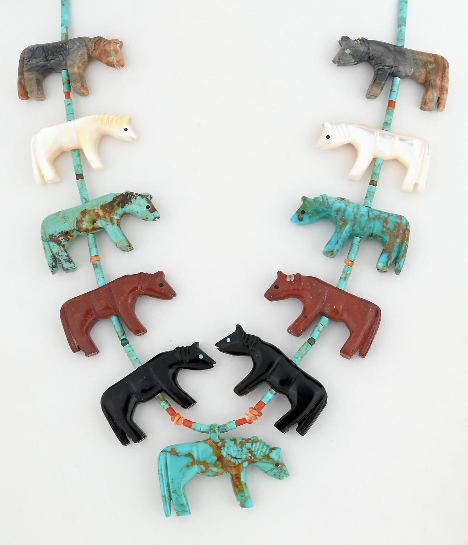 Fetish Necklace with Horses by Ellen Quandelacy (1924-2002)