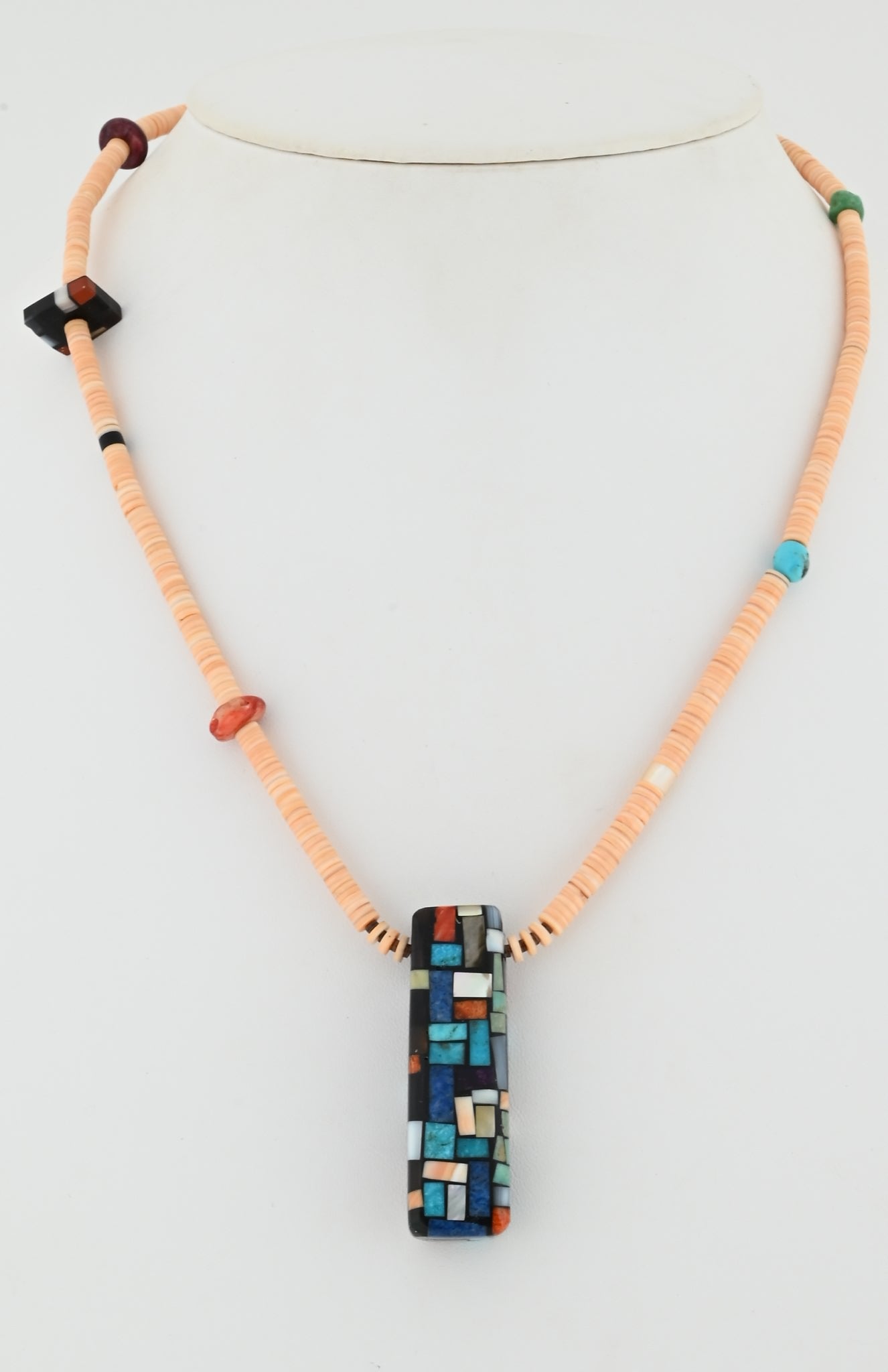 Necklace and Inlaid Pendant by Charlene Reano