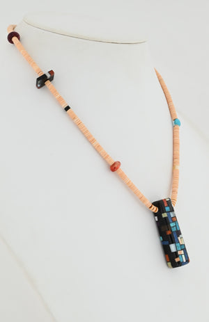 Necklace and Inlaid Pendant by Charlene Reano