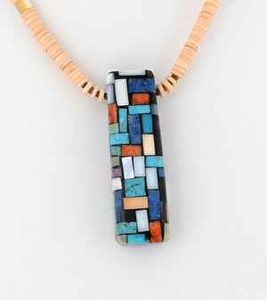 Necklace and Inlaid Pendant by Charlene Reano