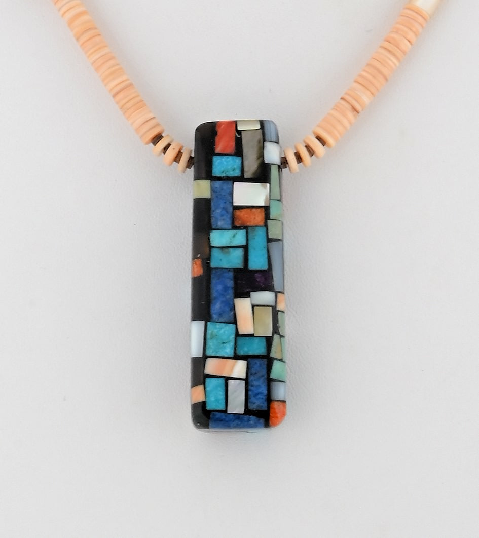 Necklace and Inlaid Pendant by Charlene Reano